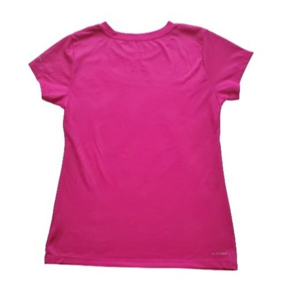 Reebok Girls Diamond Queen Pink Play Dry Crew Neck Short Sleeve T-Shirt L 12-14 - Picture 2 of 12